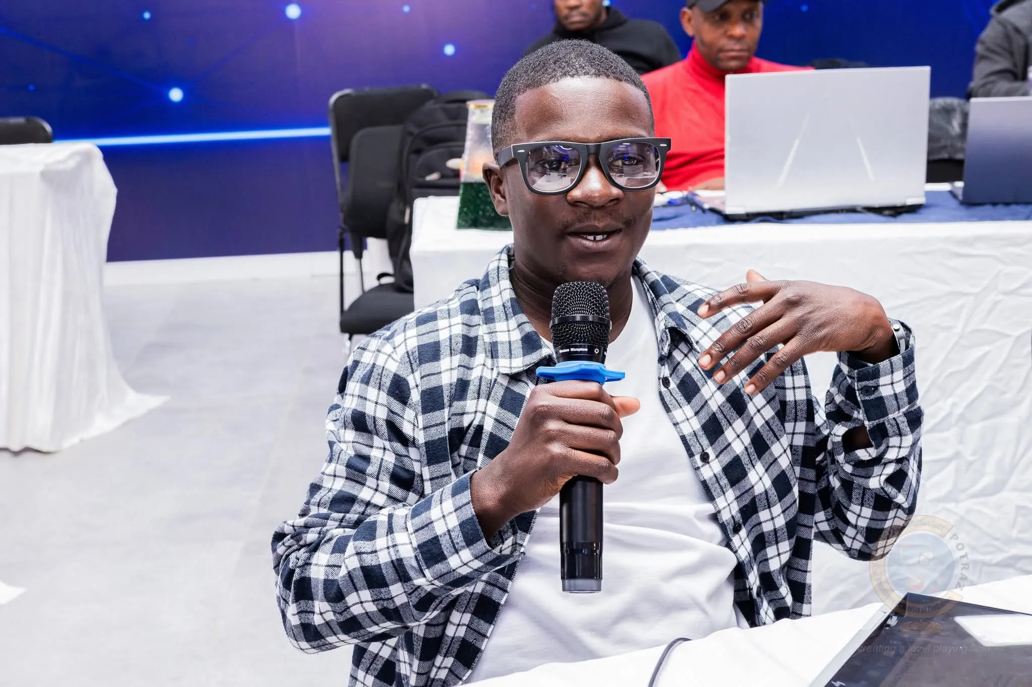 Pitching Indimi to the judging panel at the AI4I Challenge