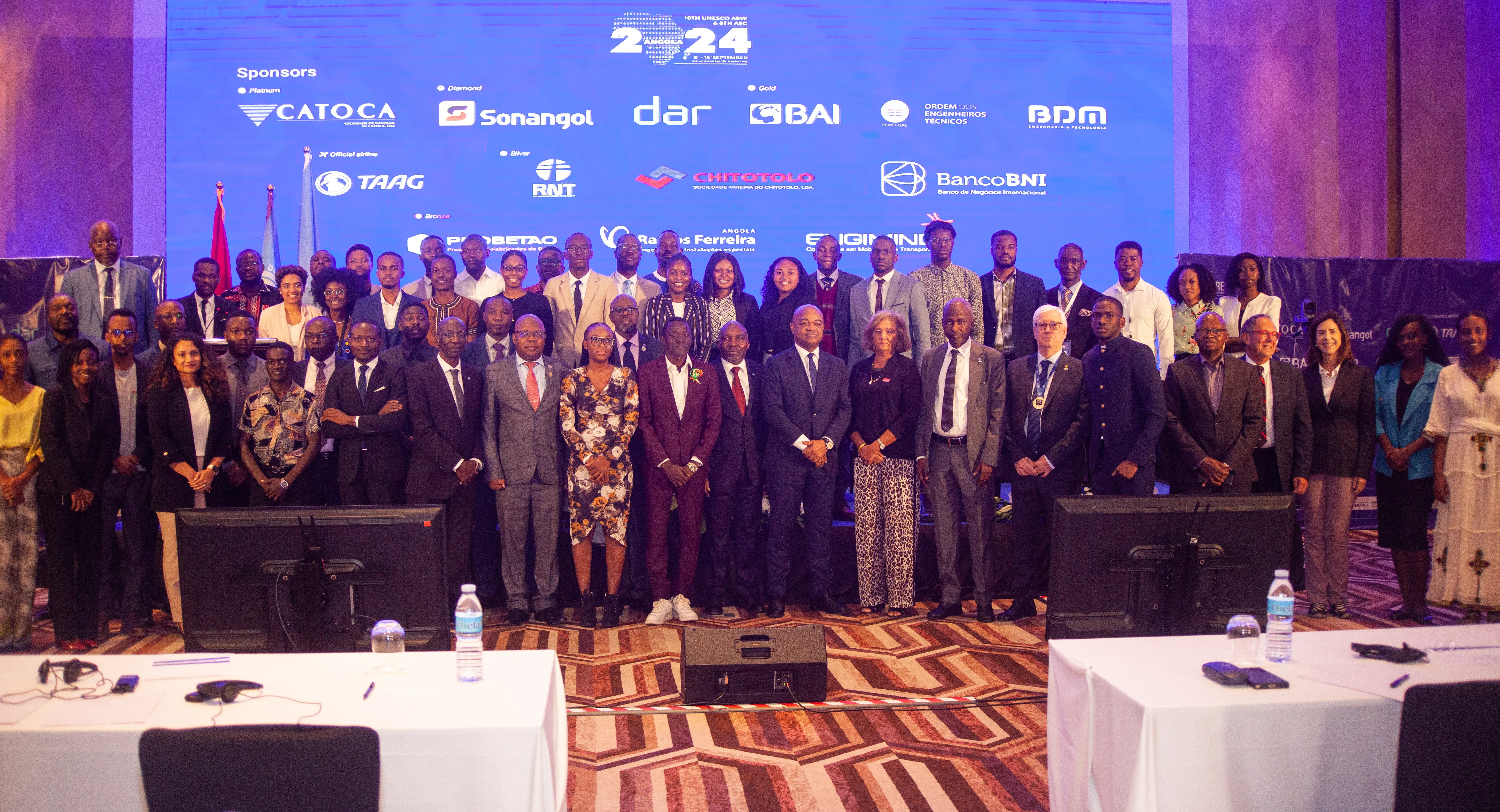 A group photo of some of the bootcamp and conference participants in Luanda