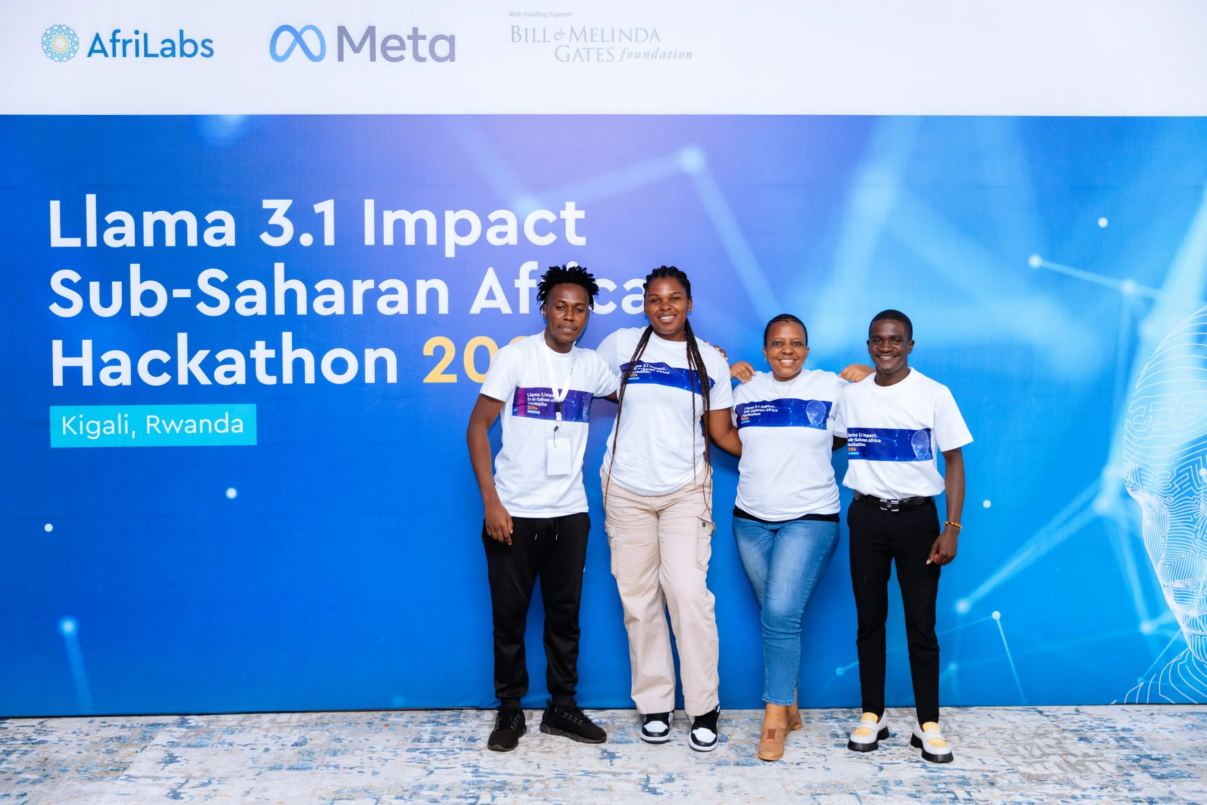 Our team at the Llama 3.1 Impact Hackathon in Kigali