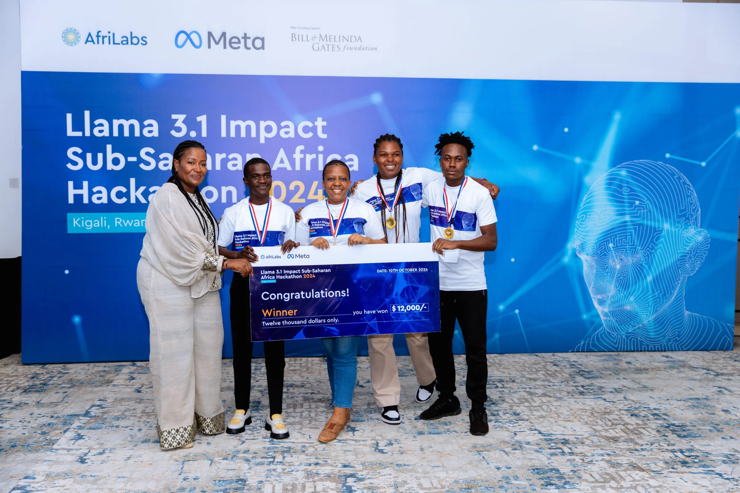 Prizes at the Llama 3.1 Impact Hackathon in Kigali